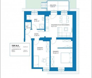 Erstbezug – geförderte Miete – Kolonieweg – 67m² – 3 Zimmer – Garten - Photo 5