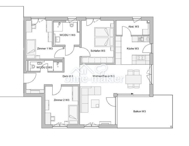 4-Zimmer EG u. OG Wohnungen in modernem Mehrfamilienhaus in Emmendingen Windenreute mit Aufzug - Photo 1