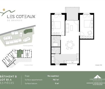 3.5 Zimmer, 74 m², EG - Photo 2