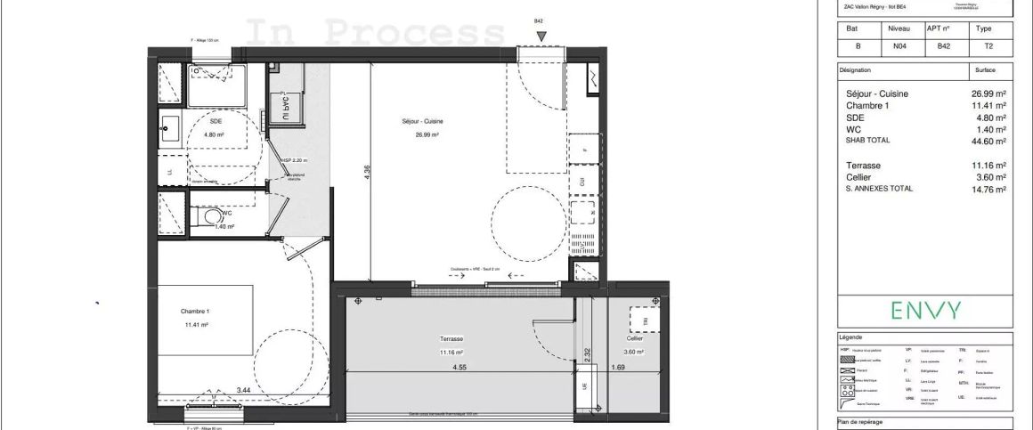 location Appartement T2 DE 44.6m² À MARSEILLE - Photo 1