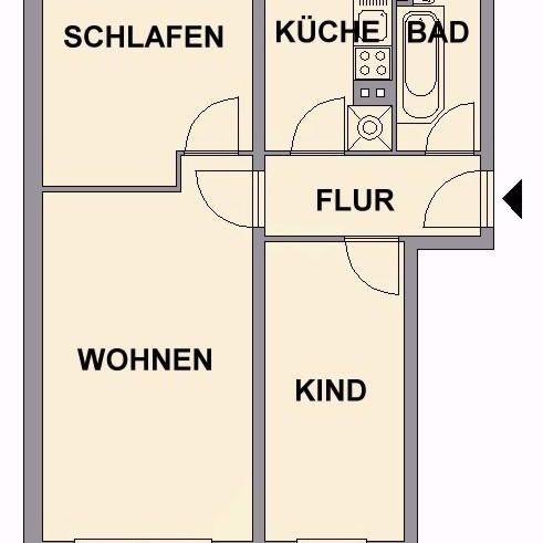3-Zimmer-Wohnung unweit vom Stadtpark entfernt - Photo 1