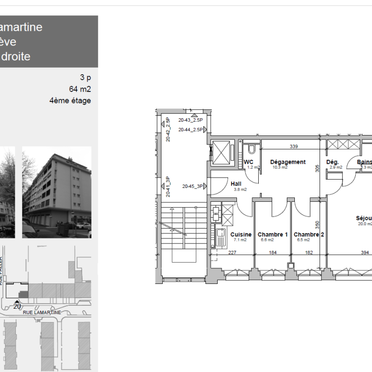 Appartement de 3 pièces au 4ème étage d'environ 64 m2 au 4ème étage. - Photo 2
