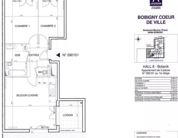 location Appartement T3 DE 61.5m² À BOBIGNY - Photo 1