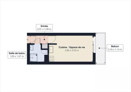 STUDIO MEUBLE - 135 AV SAINT LAMBERT - PROCHE LIBERATION - Photo 3