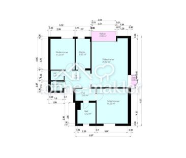 3 Zimmer Wohnung mit Balkon im Herzen von Liederbach - Photo 3