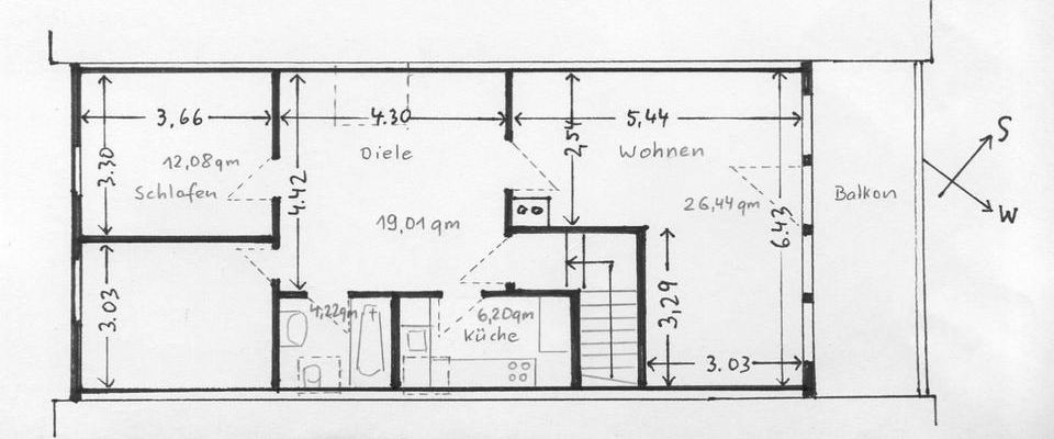 Ruhige, helle 4 Zi.-DG-Wohnung im EFH in Bochum Süd-West - Foto 1