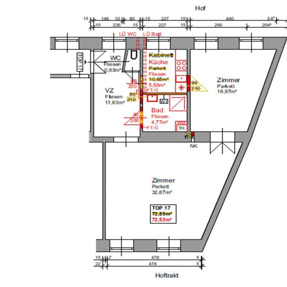 Elegante 2-Zimmer Altbauwohnung, Nähe Museumsquartier - Foto 1