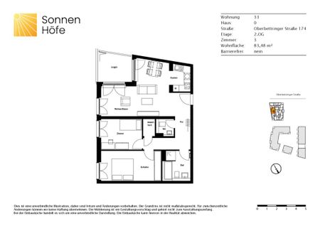 Neu auf dem Sonnenhügel: Moderne 3-Zimmer-Wohnung mit separatem Gäste-WC und Abstellraum - Photo 2