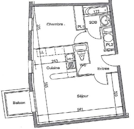 Location appartement 2 pièces de 47.2m² - Photo 2