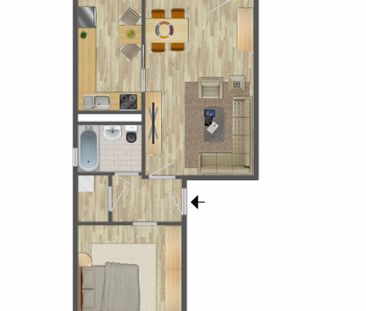 Helle, freundliche 2-Raumwohnung mit Balkon - Foto 5