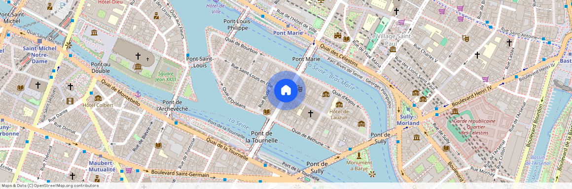 Rue St Louis en L'Isle bwteen Boulevard Henry IV et rue Poulletier 75004 Paris (4e arrondissement)