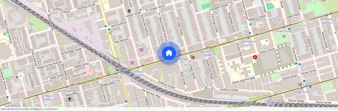 1154 Queen St. W., Toronto, Ontario, M6J 1J5 (Queen Street W. and Beaconsfield Ave.)