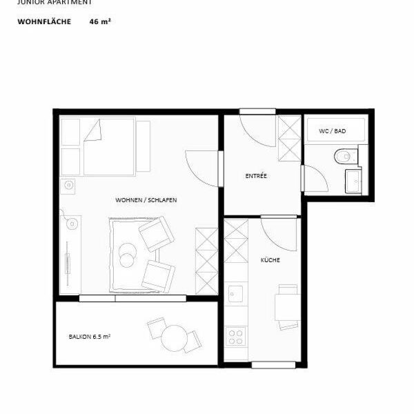 Appartement d’affaires au design moderne - Photo 1