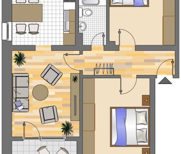 Helle 3-Zimmer-Wohnung mit Balkon in frisch saniertem Haus! - Photo 6