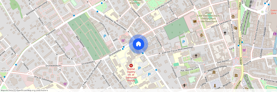 ul. Stanisława Wyspiańskiego, Górne Przedmieście, Bielsko-Biała, śląskie