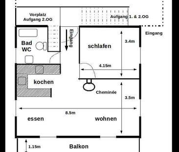2.5 Zimmer, 60 m², 1. Stock - Photo 6