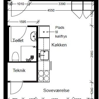 1-værelses studiebolig - Photo 1