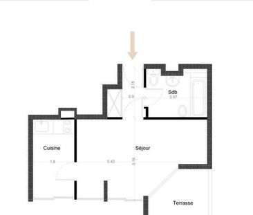 F1 27.3 m², balcon. Cuisine indépendante équipée. - Photo 5