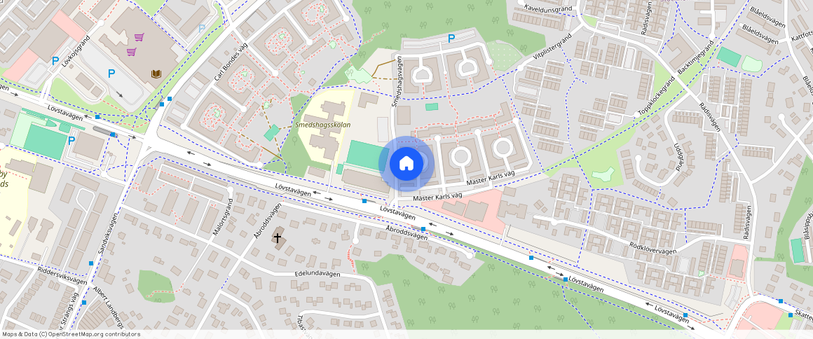 Mäster Karls väg **, Villastaden