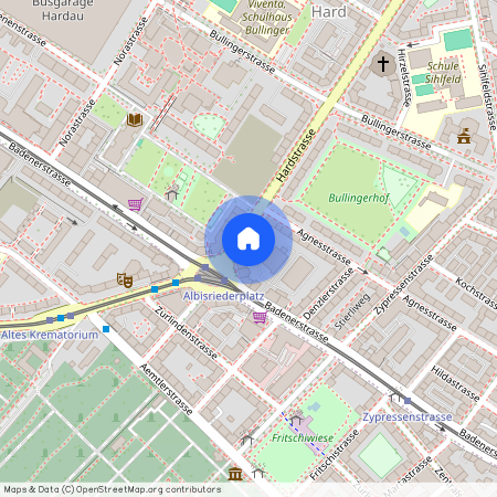 Hardstrasse 6, 8105 Regensdorf, Lageplan