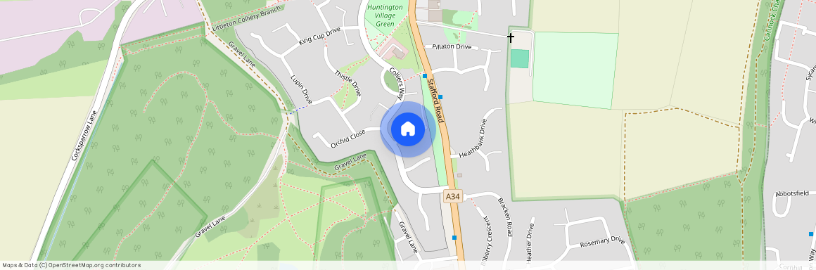 Cowslip Close, Huntington, Cannock, Staffordshire, WS12