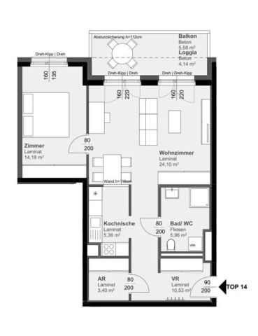 Geräumige 2-Zimmer Genossenschaftswohnung mit großzügiger Freifläche! - unbefristeter Mietvertrag - Photo 3