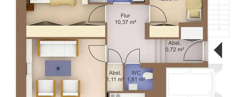 Familienfreundliche 3-Zimmer-Wohnung mit Terrasse & Loggia - Photo 1