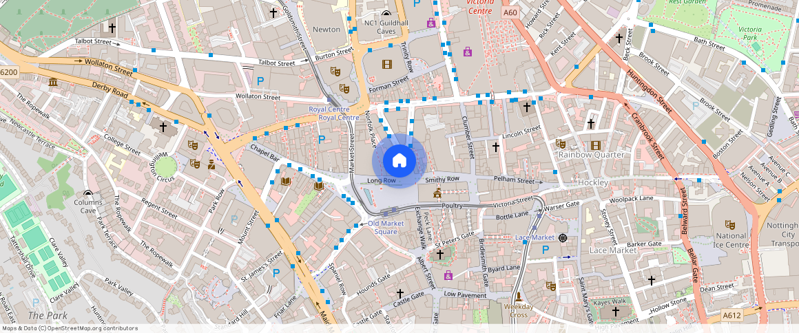 ** Long Row, NG1 2DR, Nottingham