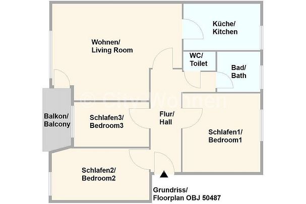 Ideal für Familien oder drei Kollegen! Ruhige möblierte 4-Zimmer-Wohnung in zentraler Lage in Hamburg-Hohenfelde - Photo 1