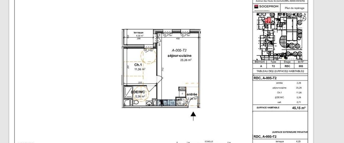 location Appartement T2 DE 45.15m² À ANGERS - Photo 1