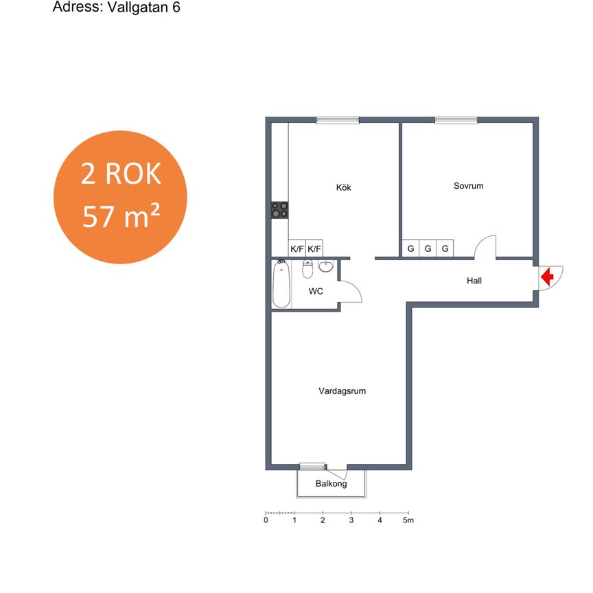 Vallgatan 6 B - Photo 2