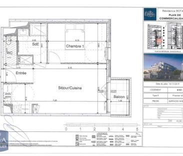 Appartement à louer 2 pièces 43.6m² - Photo 2