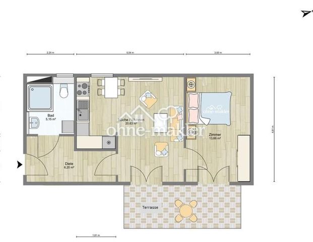 Barrierefreie 2-Raumwohnung mit Balkon oder Terrasse in Innenstadtlage in Greifswald - Foto 1