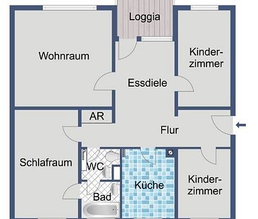 Schöne Familienwohnung mit Balkon - Foto 3