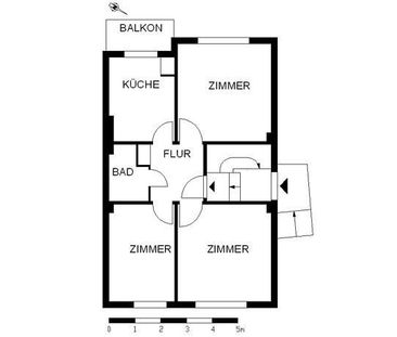 Tolle 3-Zimmer-Hochparterrewohnung, ideal für Senioren - Foto 3