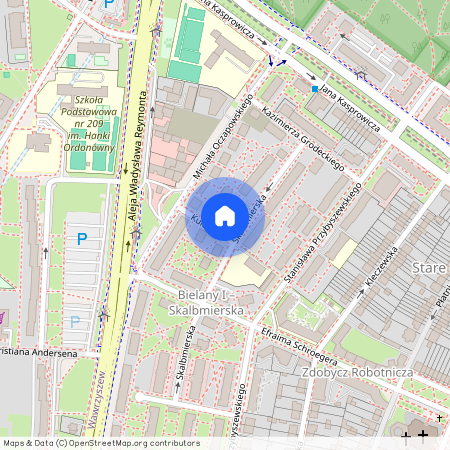 ul. Skalbmierska, Stare Bielany, Bielany, Warszawa, mazowieckie