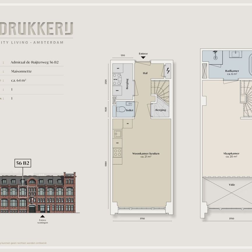 Appartement te huur: Admiraal De Ruijterweg 56-B2 1056 GL Amsterdam - Photo 2