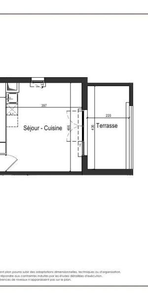 Appartement à louer 2 pièces 42.6m² - Photo 2