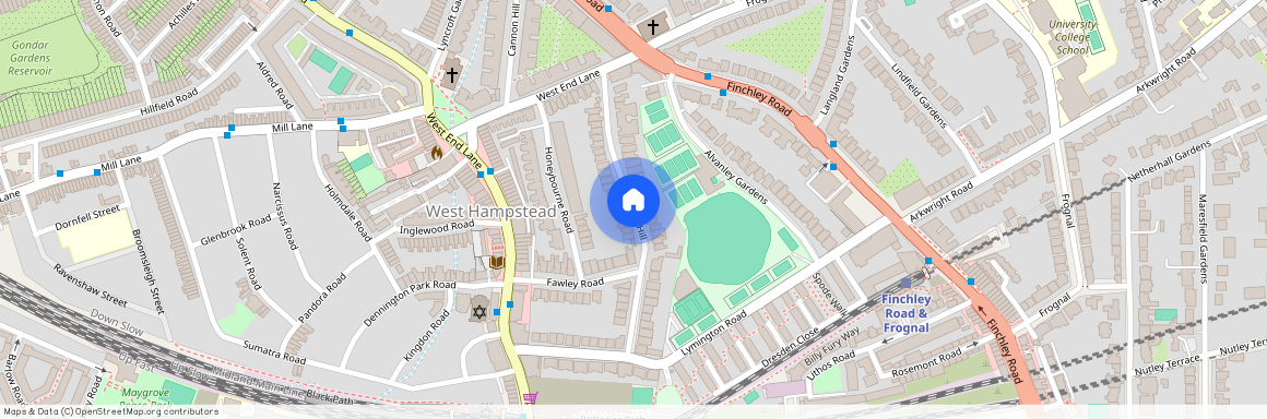 Crediton Hill, West Hampstead, London