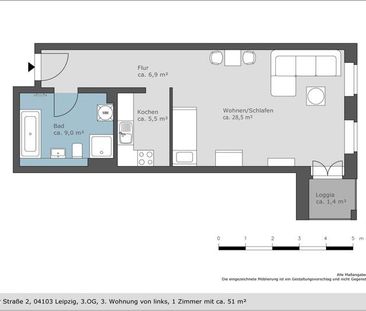 Erstbezug in Citynaher Wohnlage - hochwertige 1 Zimmer Wohnung mit ... - Foto 1