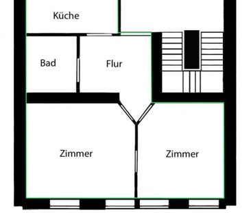 Helle 2-Zimmerwohnung im 2. OG in Duisburg-Neudorf-Süd - Foto 1