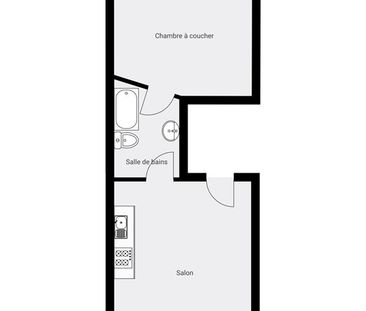 Appartement une chambre à louer - Rue des Raines à Verviers - Photo 5