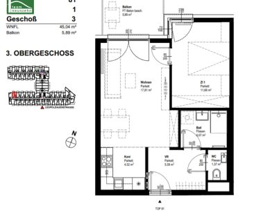 LEO 131 - Niedrigenergie-Wohnung in Hofruhelage! Anbindung nach Flo... - Photo 4