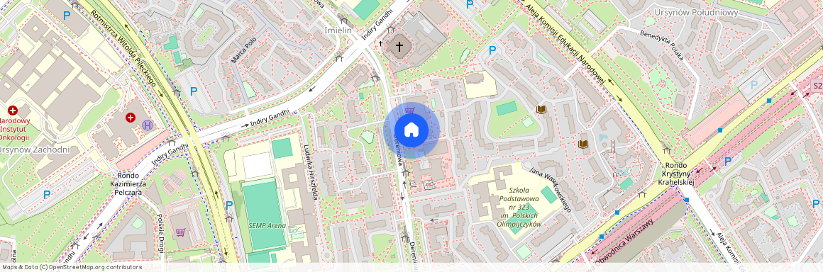 ul. Dereniowa, Ursynów-Centrum, Ursynów, Warszawa, mazowieckie