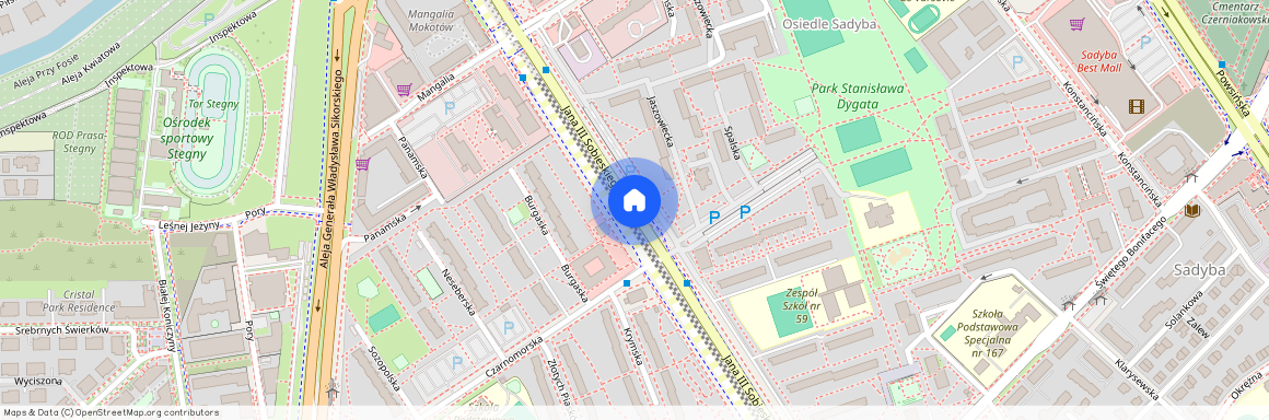 ul. Jana III Sobieskiego, Sadyba, Mokotów, Warszawa, mazowieckie