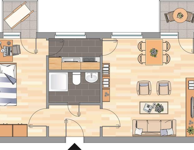 Demnächst frei! 2-Zimmer-Wohnung in Bremen - Foto 1