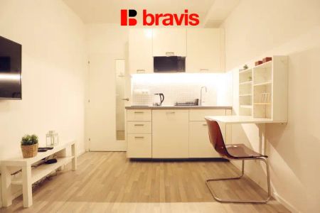 Pronájem bytu 1+kk, Brno - Pisárky, ul. Libušino Údolí, vybavené, sklep, společná zahrada - Fotografie 2