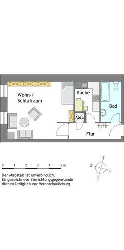 WBS erforderlich - 1-Zimmer-Wohnung in Mülheim-Saarn - Foto 1