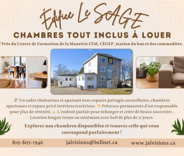 Chambre meublée tout Inclus avec Wi-Fi, stationnement, buanderie gr... - Photo 2