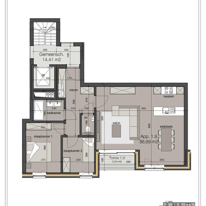 Recent appartement in het centrum van Melsele - Photo 1